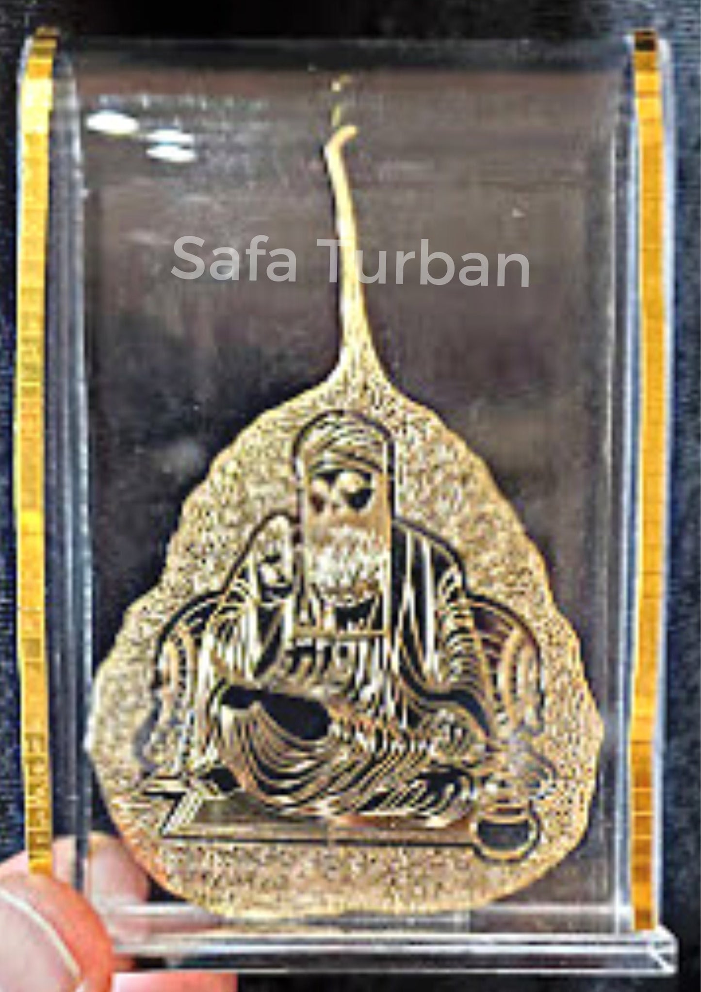 Car Dashboard Rectangular Shape Acrylic Showpiece, Religious Idol Statue for Mandir, Office & Home Décor (Guru Nanak Dev Ji)