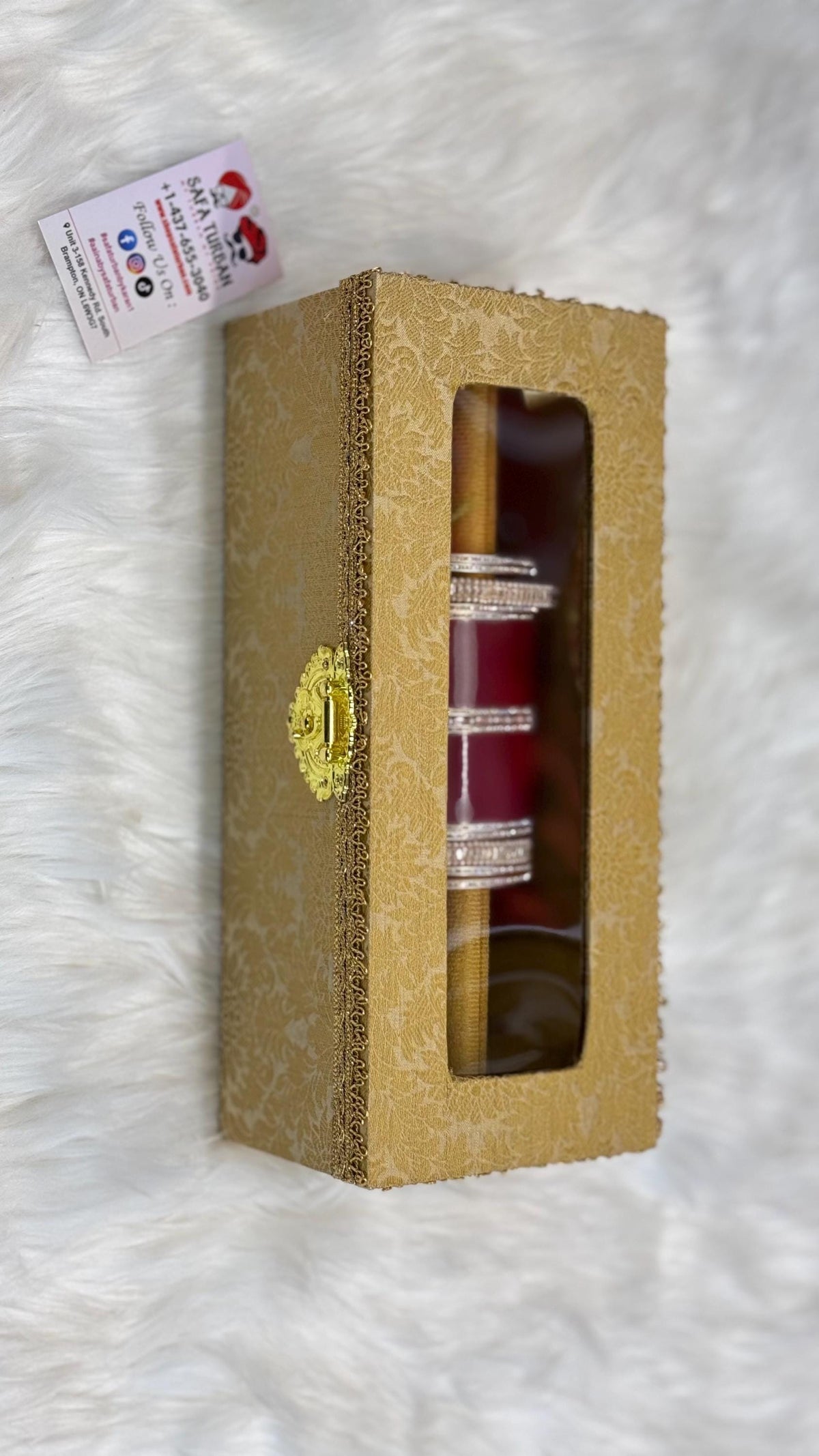 Churra Box- Brocade handcrafted Box- Trousseau Box- Churra Kalire Box- Bridal Chura- Bridal Chuda Bangles- Bangle Storage Box