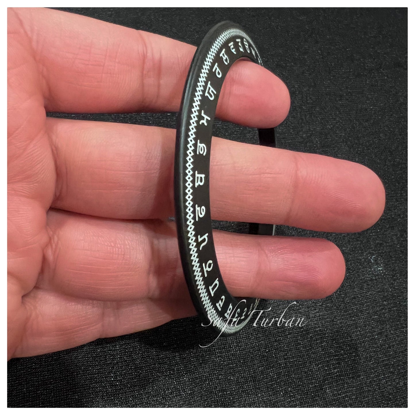 Sikh Accessories- Kada with printing- Light Weight With round soft edges) II traditional sikhi kara