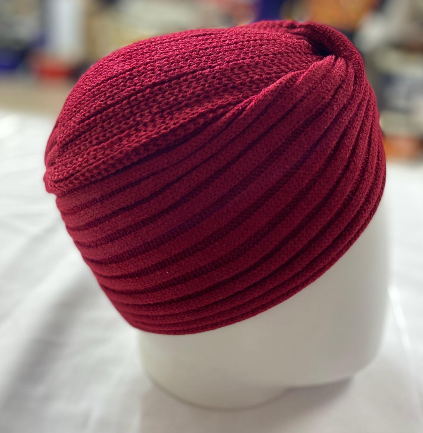 Wool Knit Pleated Cap- Head Wrap/Cover- Pagri Style cap- Turban style cap for kids