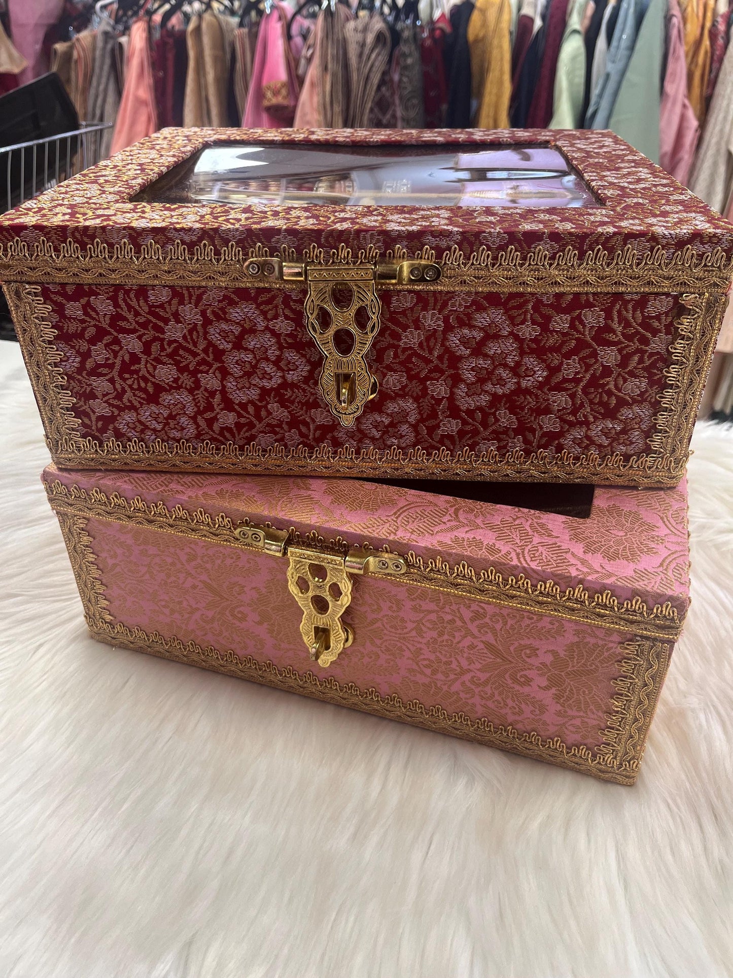 Churra /Kalira Box- Brocade handcrafted Box- Trousseau Box- Churra Kalire Box- Bridal Chura- Bridal Chuda Bangles- Bangle Storage Box