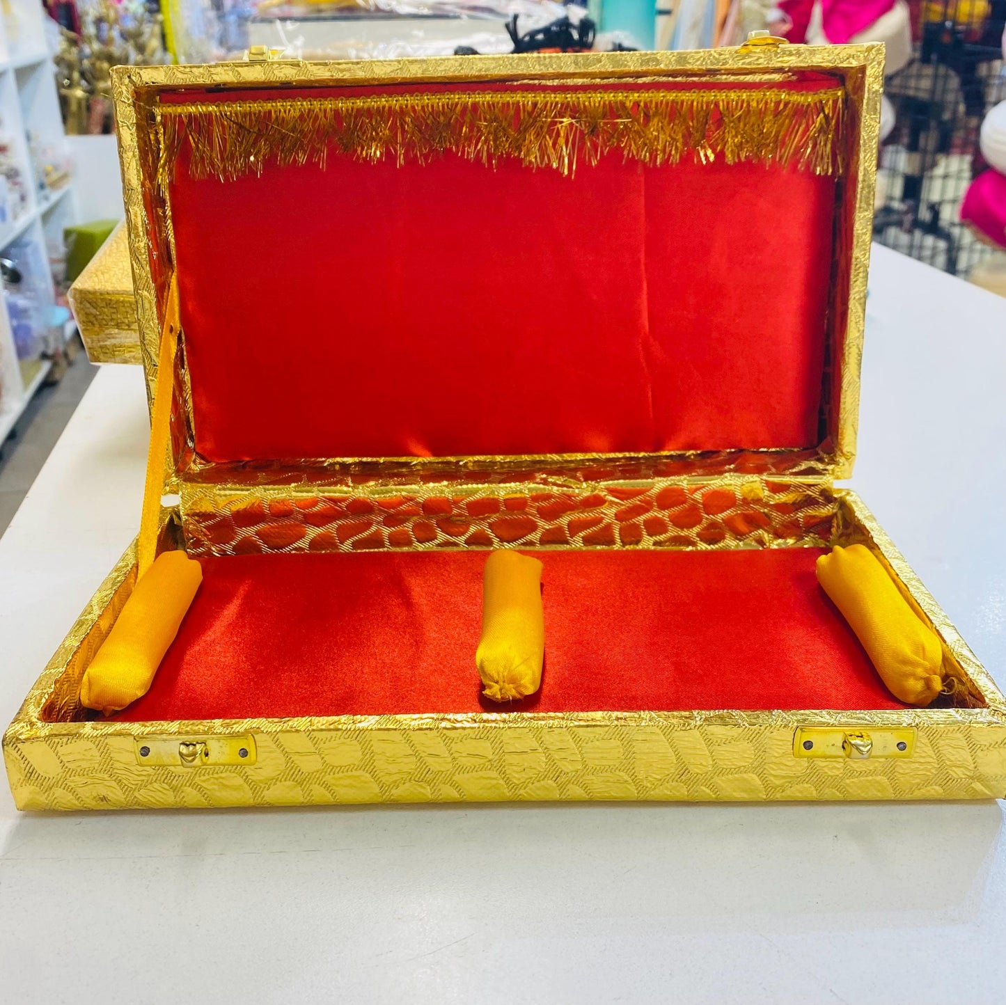 Sikhi Accessories- Gutka Sahib Cover Box- Holy Book Cover Box- Holy Book Protector Box (Golden)