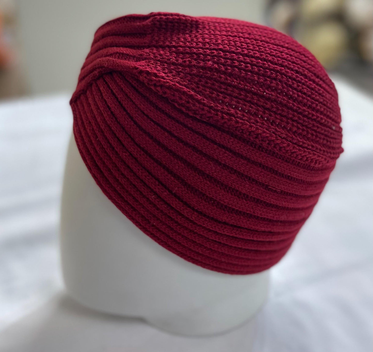 Wool Knit Pleated Cap- Head Wrap/Cover- Pagri Style cap- Turban style cap for kids