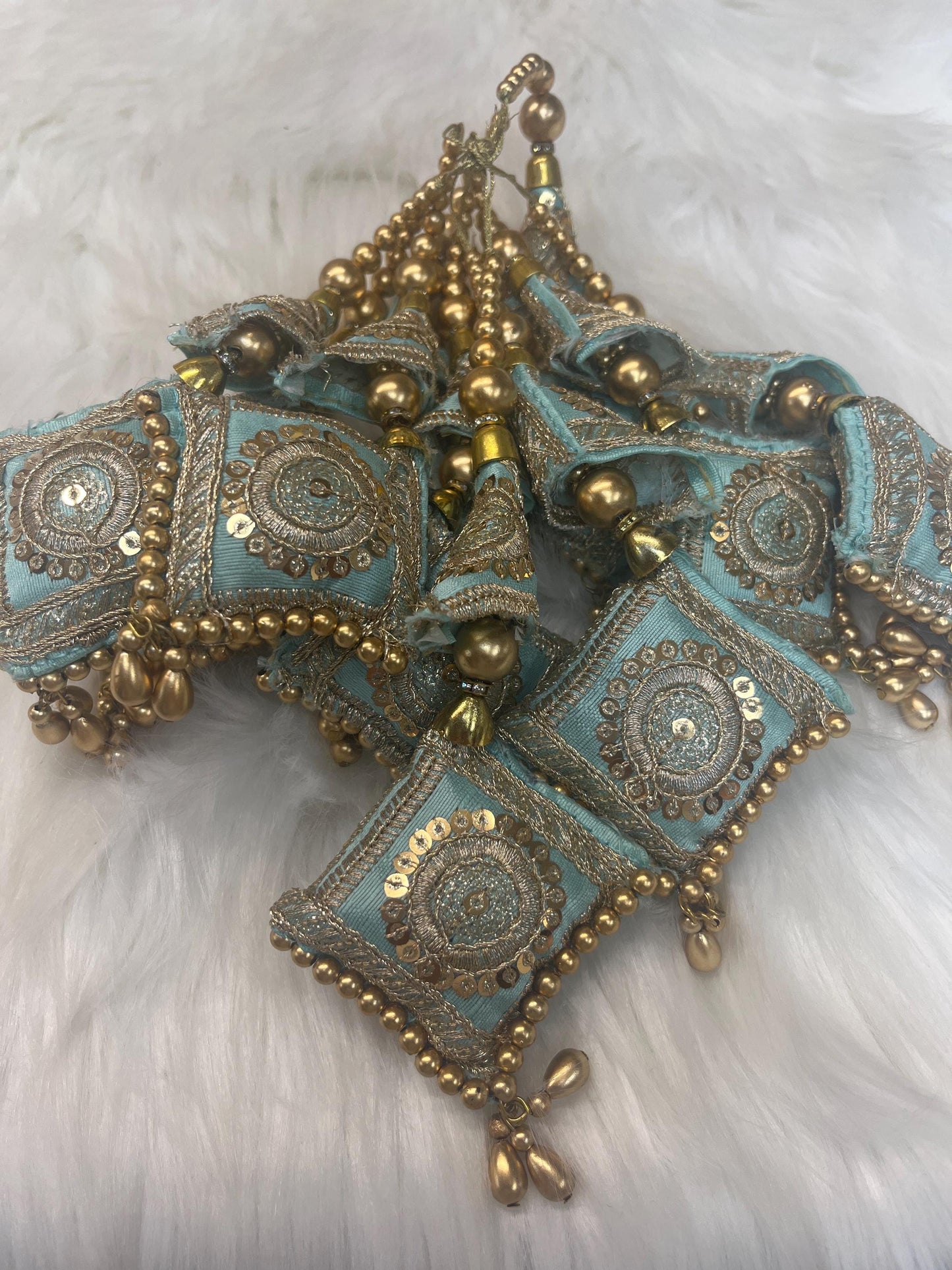 Fashion Handmade Latkan, Stylish Heavy Long for Lehenga, Chunni Border, Hanging Latkan for Lehenga, Pillow Shaped latkan      (sold as pair)