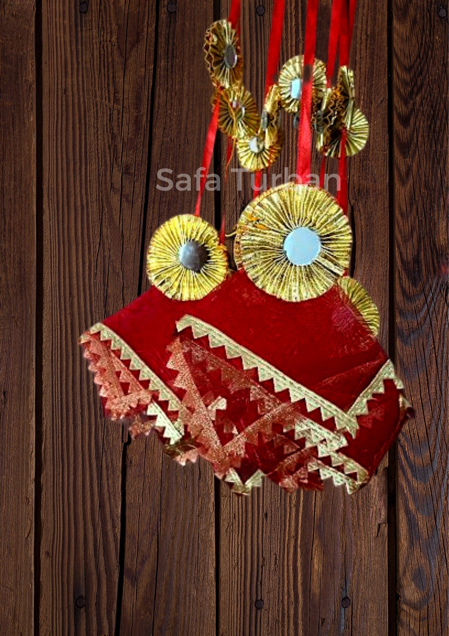 Tassels Decorative Hanging for Wedding Backdrops, Haldi, Wedding Event Decoration, Indian Wedding Net Fabric Hangings- Pack of 5 Strings