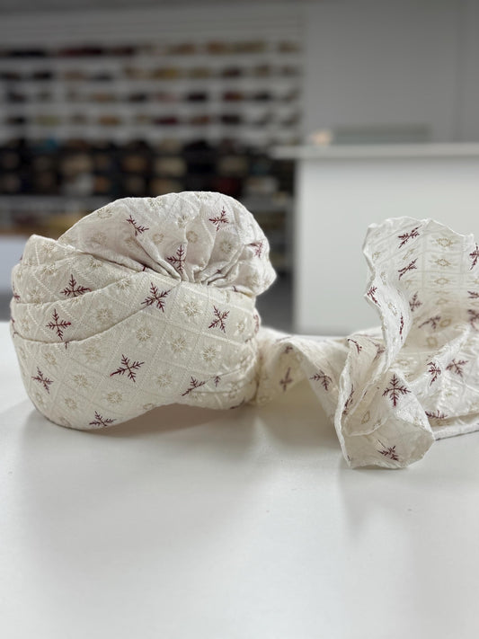 Groom Wedding Turban- Ivory with Golden and red design Turban- Safa Turban/Pagdi/Premade Turban/ Wedding Safa/Turban/ Thalapa