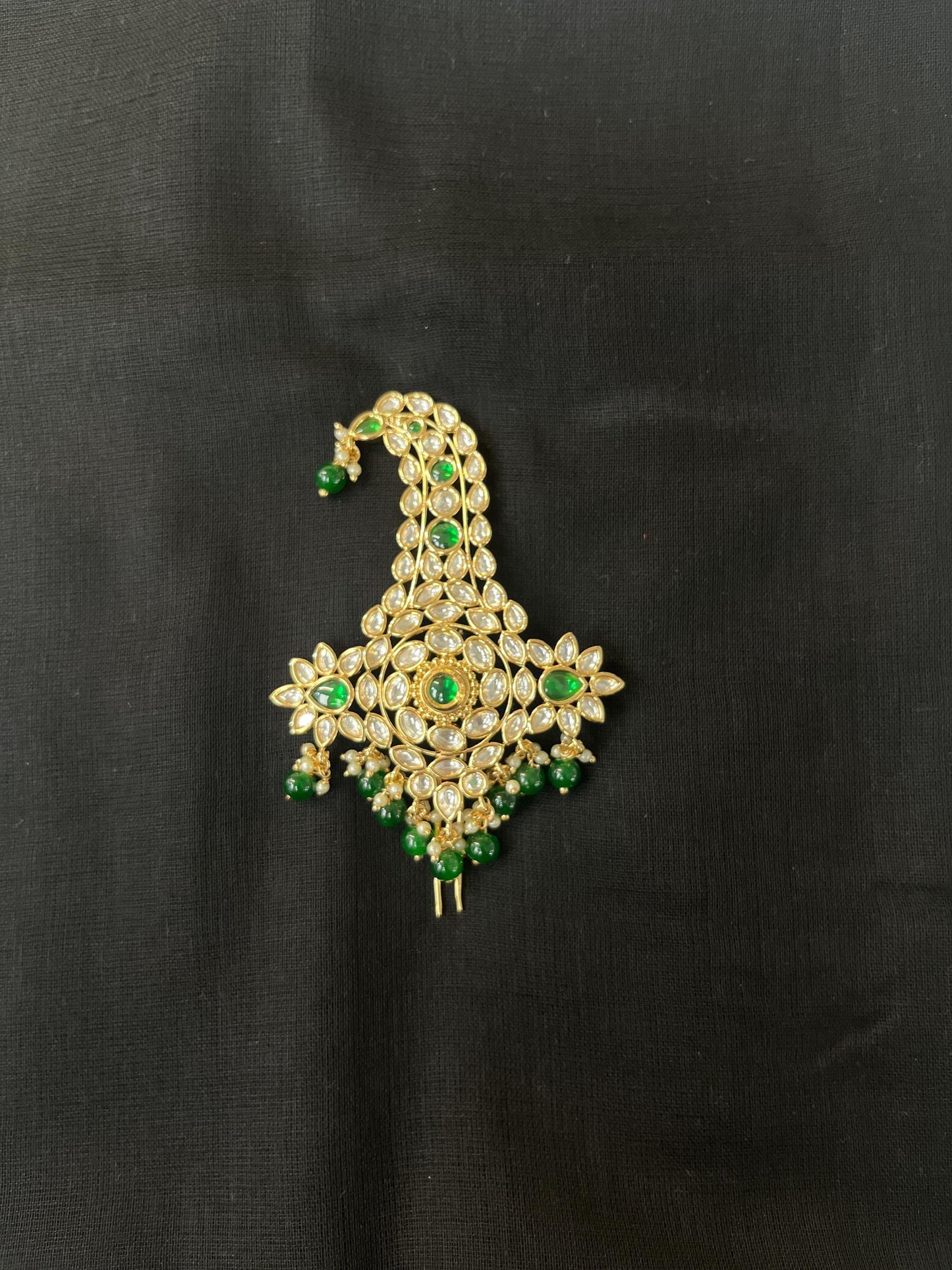 Indian Groom Wedding Accessories- Kundan Stone Kalangi/Kalgi for Men's Safa/Groom Pagdi