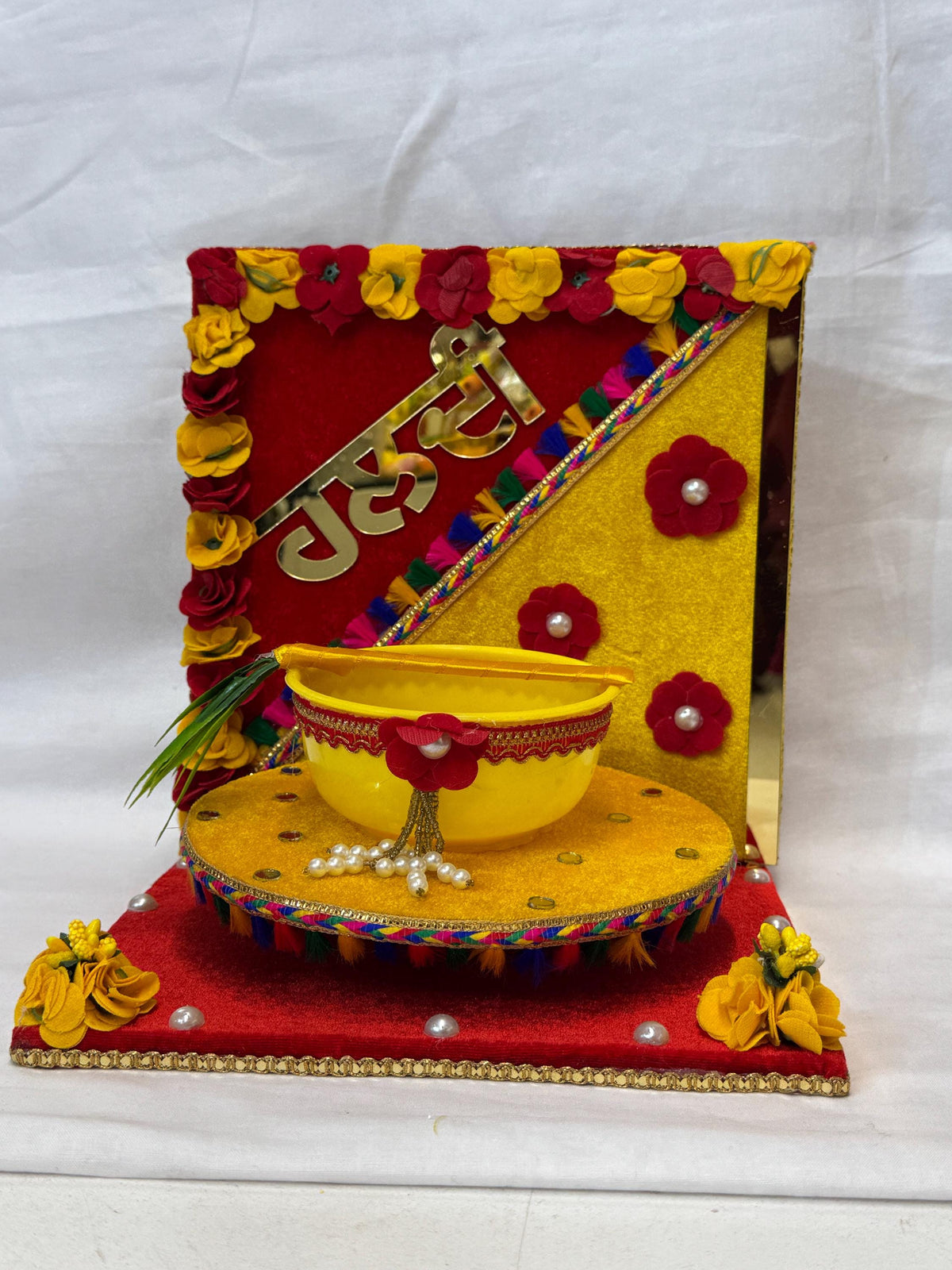 Wedding Accessories- Bride/Groom Mayian/ Haldi/ Maiyan/ Vatna Ceremony- Plate and Bowl