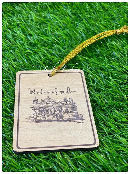 Car Hanging- Punjabi Sikh Ritual Car Hanging Accessories - Wooden Hanging Sikh Idol