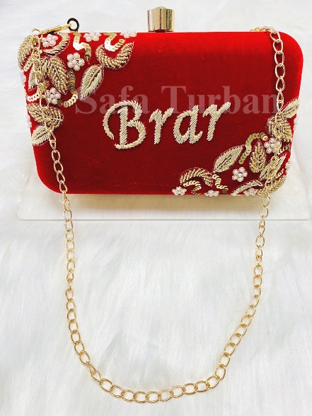 Handimade beautiful bling box clutch, clutch, wedding purse, embroidery purse, clutches, detachable chain sling strap
