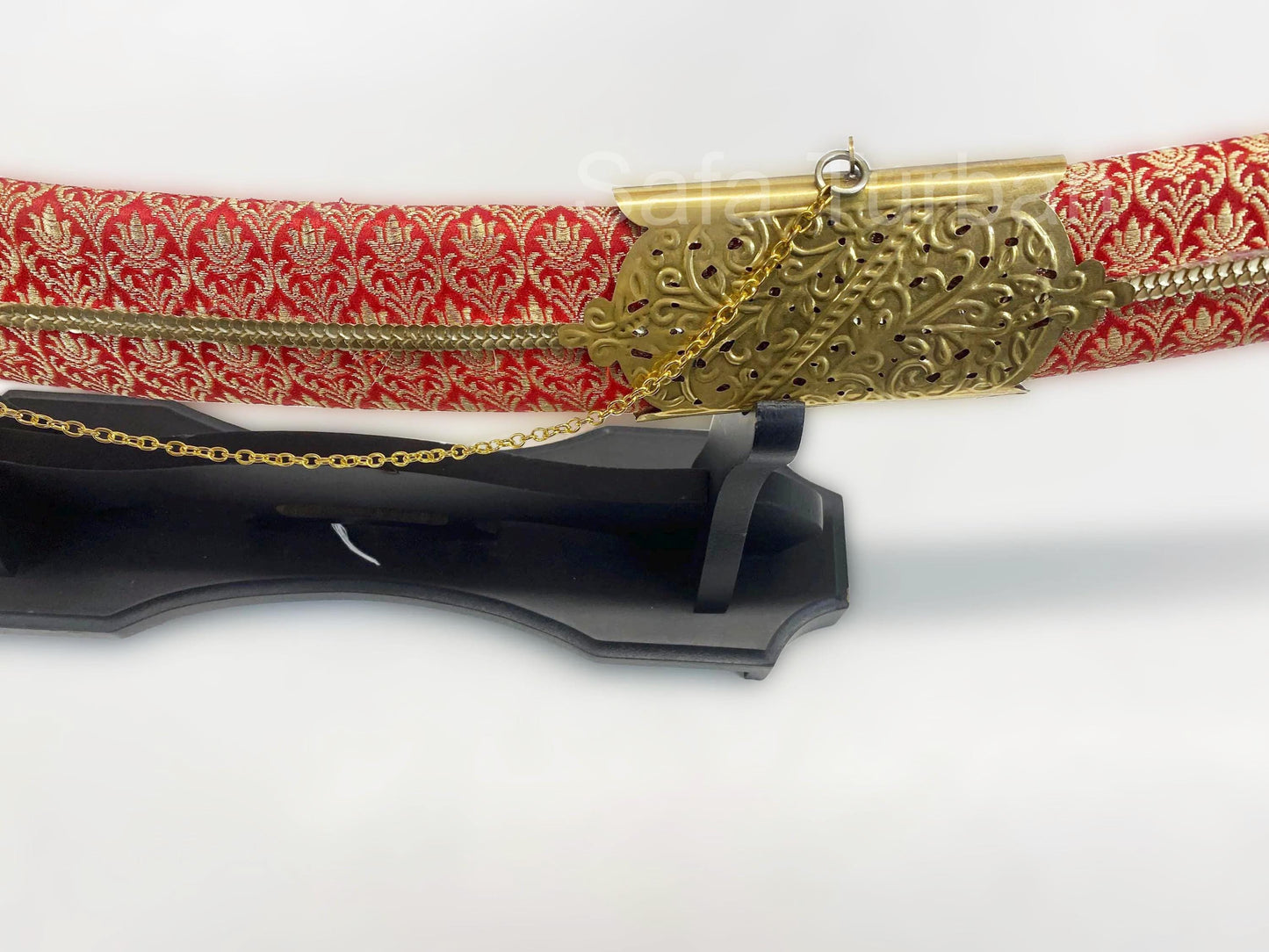Indian Wedding Decorative Sword/Kirpan- red Colour Sword with Golden work handle/For wedding purpose/Indian Rajput Wedding Sword