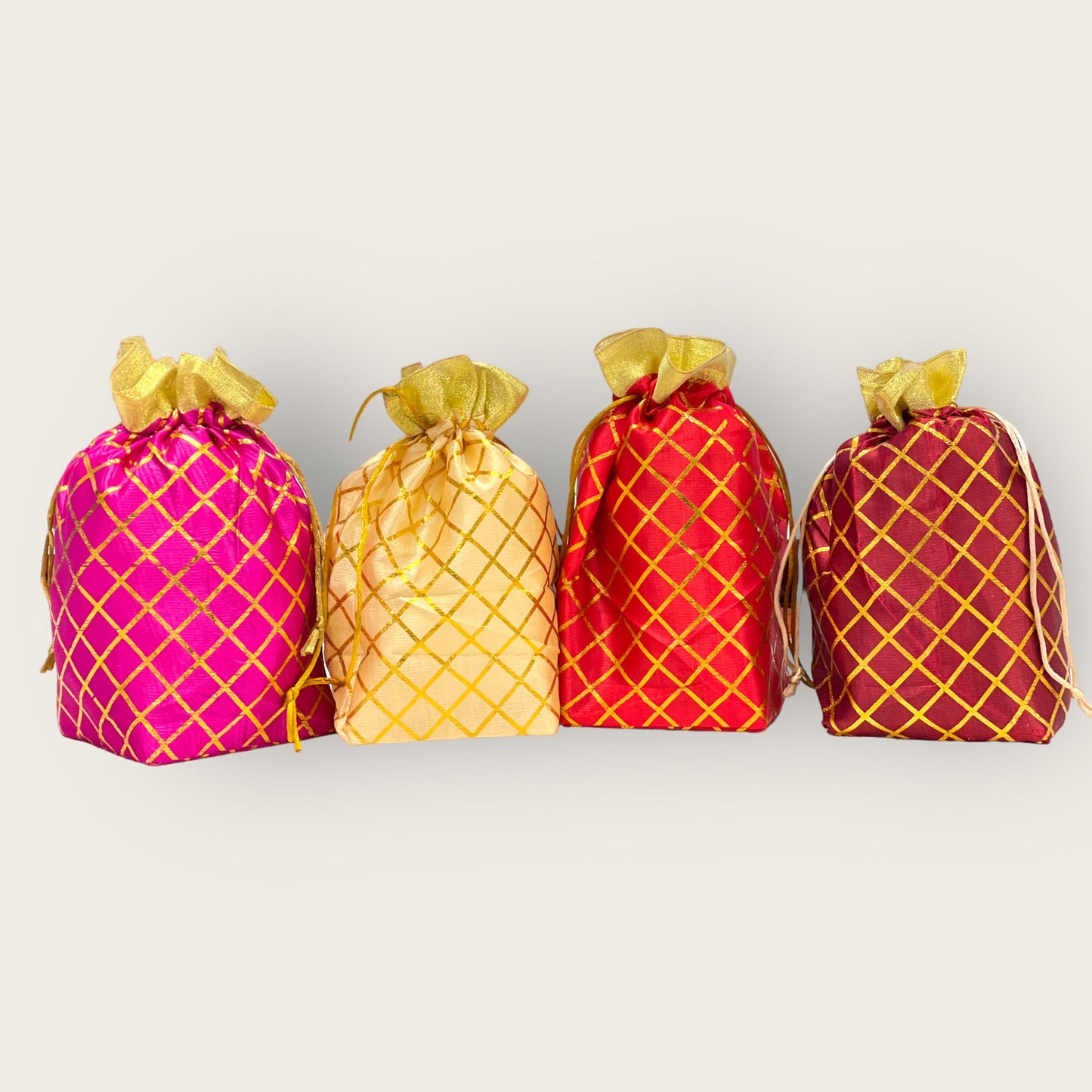 Indian Wedding- Large Size Desi Mithai/ Bhaji/Ladoo Bag- Potli Bag for Return Gifts Wedding II Sweets Bag Gift II