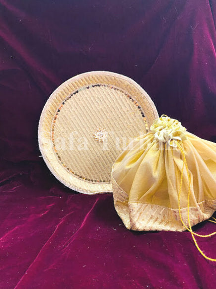 Decorative Plate/Thalli + Potli/Lap Cover