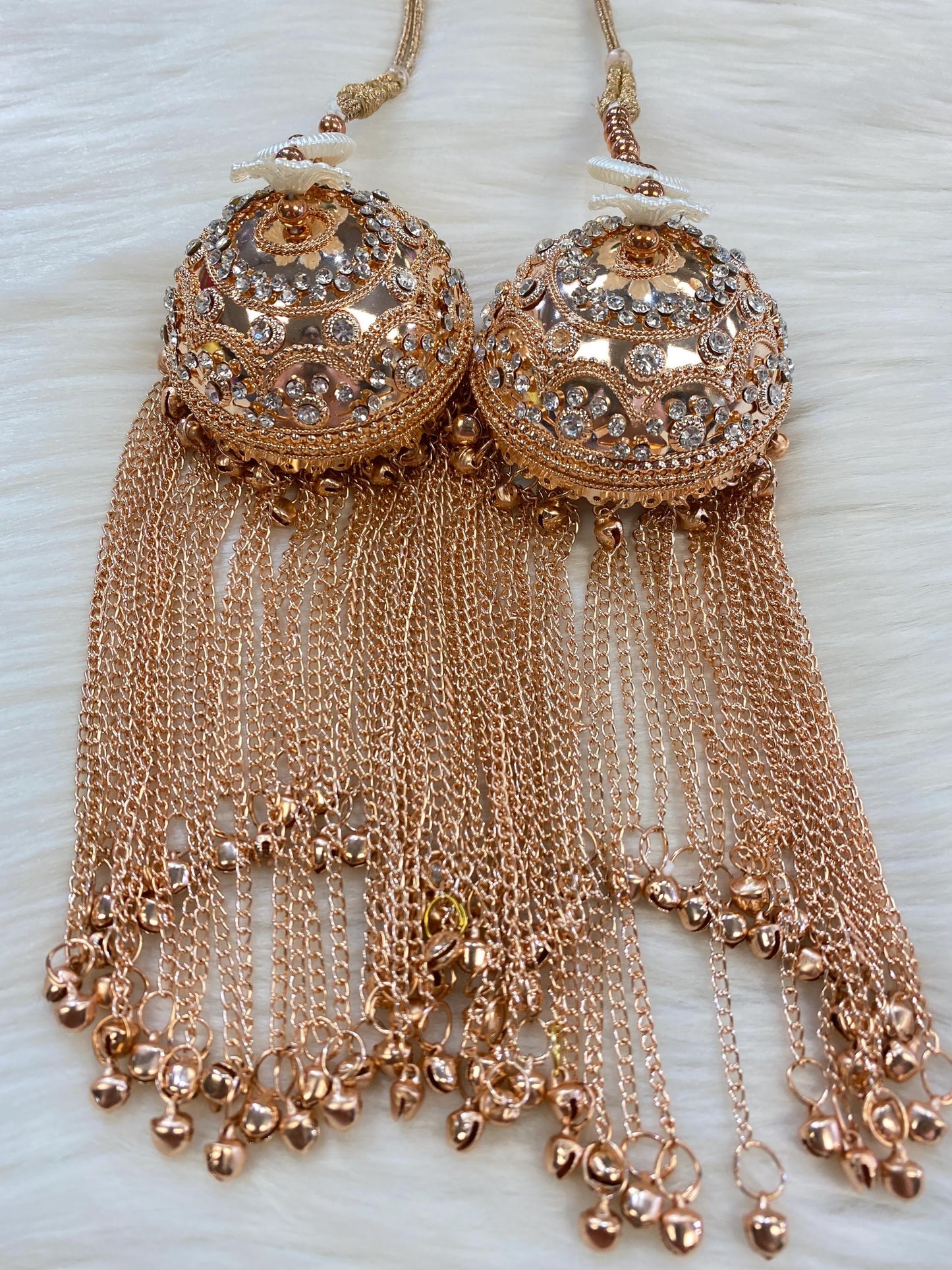 Beautiful Bridal Kaleera Traditional Antique rose gold Kaliras for Bride & Women Hand Hanging Kalera(sold as pair)
