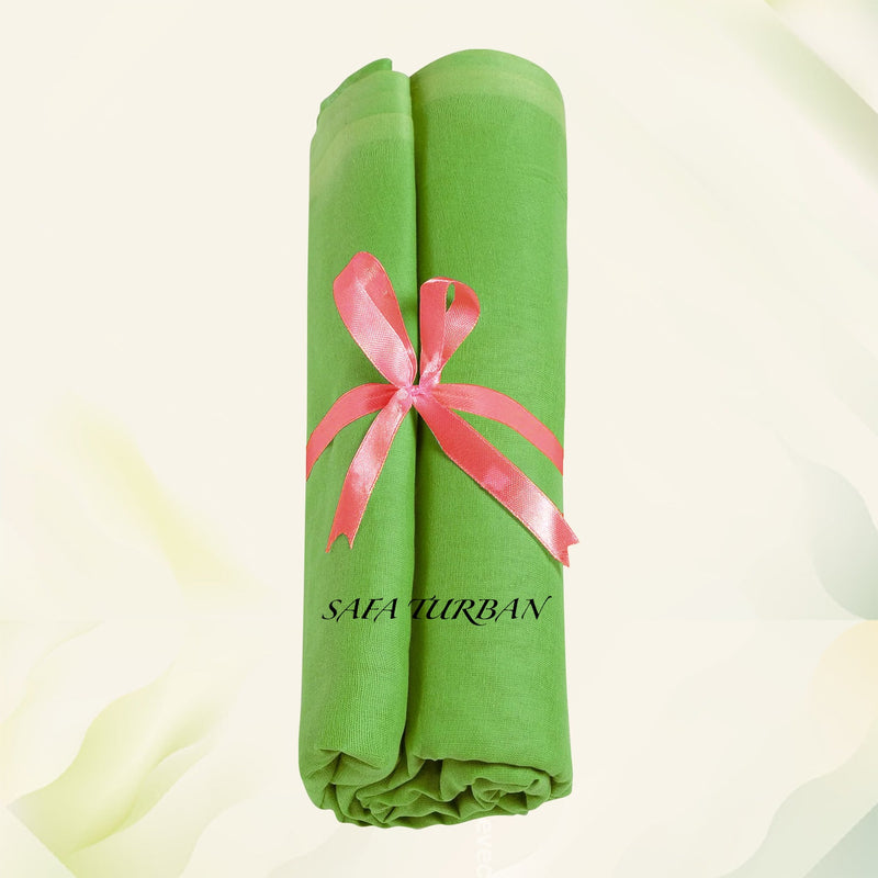 Sikh Turban- Pear Green  (Full Voile and Rubia(Medium)/Half and Half Voile)