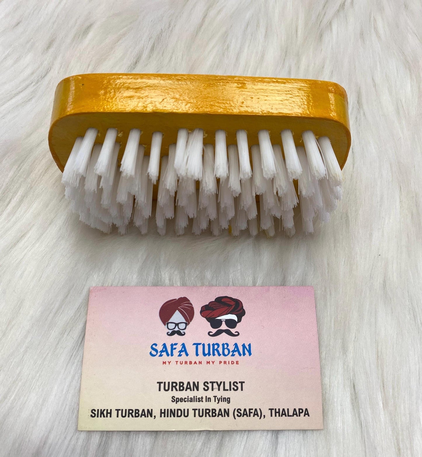 Wood Brush-Wood Colour (carmel) II For Beard| Non-static | Eco-Friendly