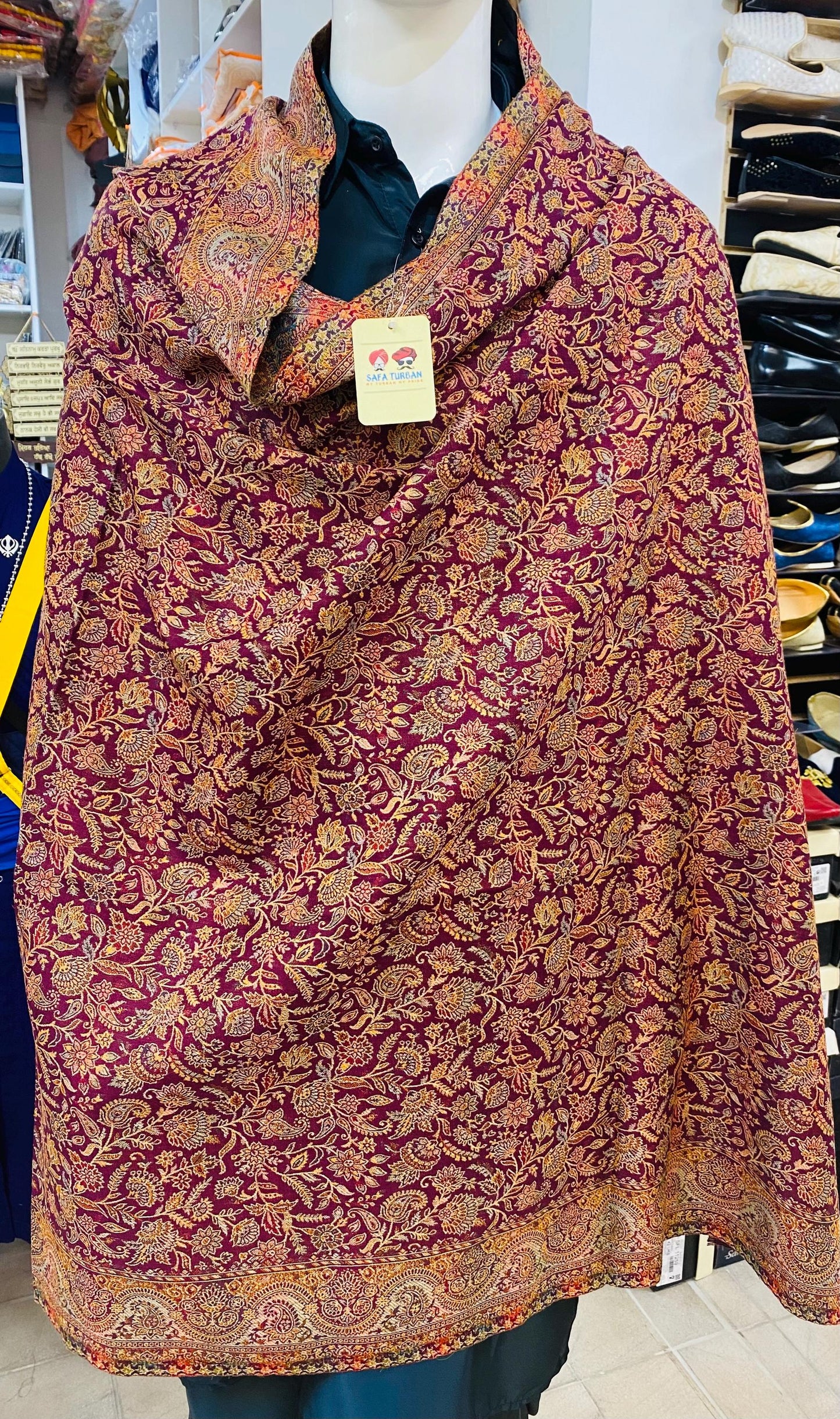 Unisex Pashmina Shawl/ Pashmina Stole Dupatta, Multicolour woolen Shawl