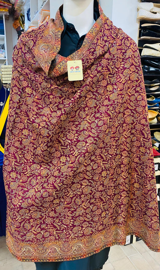 Unisex Pashmina Shawl/ Pashmina Stole Dupatta, Multicolour woolen Shawl