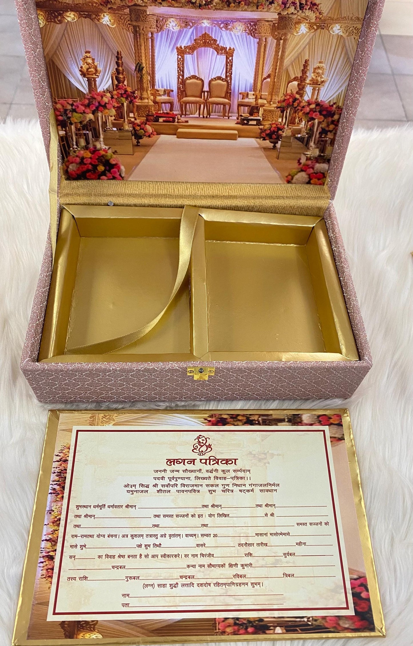 Wedding Invitation- Designer Musical Lagan Patrika/Shahi Chitthi for Marriage Invitation and Sagan in Hindi and Punjabi (Set of 1)