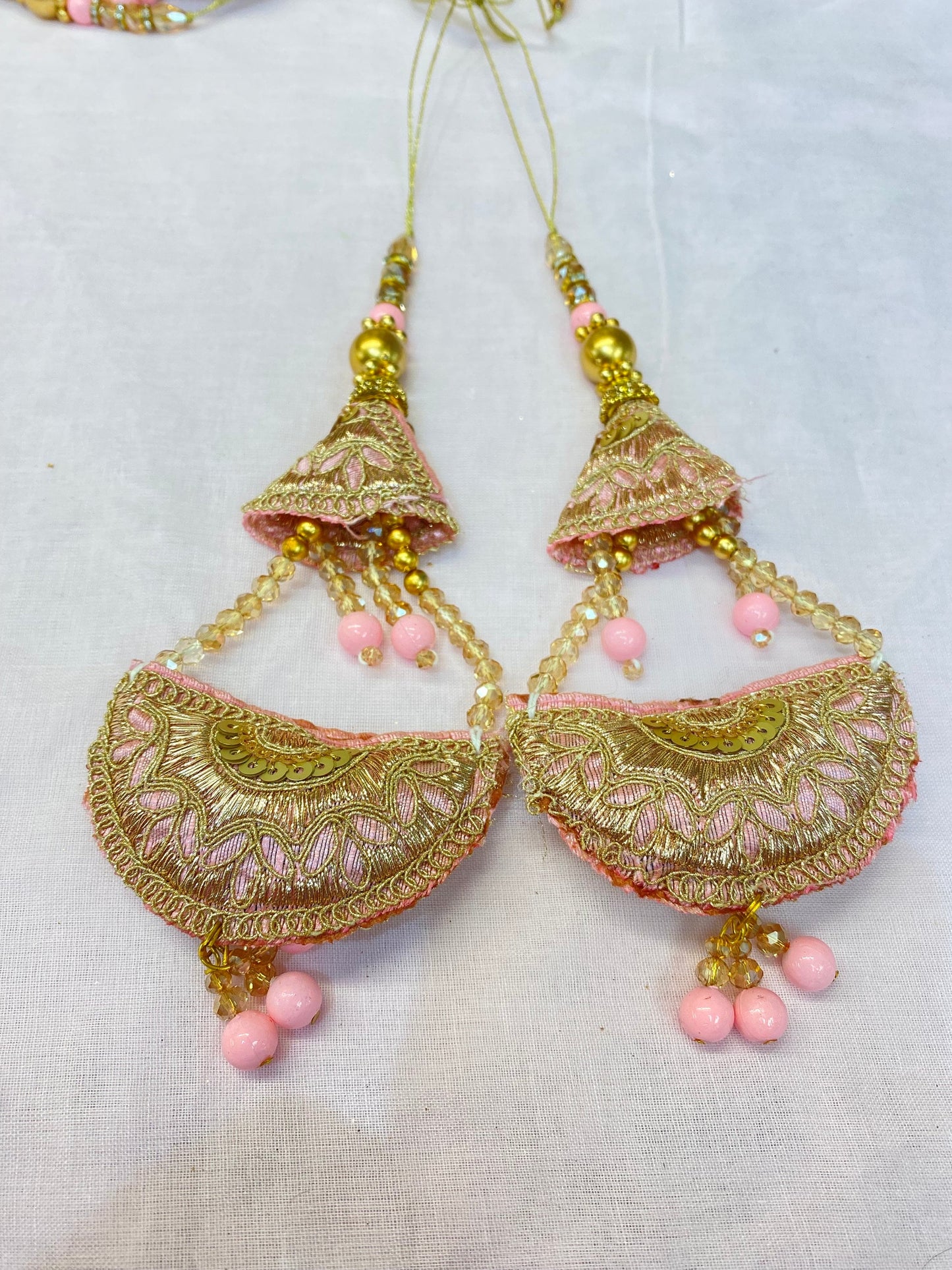 Fashion Handmade Latkan, Stylish Heavy Long for Lehenga, Chunni Border, Hanging Latkan for Lehenga, Handmade Pillow Shaped latkan