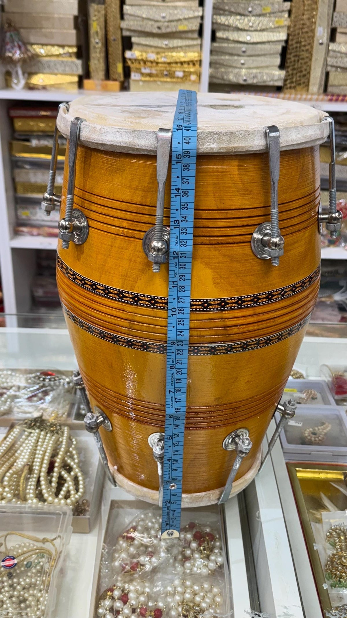 Wooden Dholki/Wedding Celebration Instrument