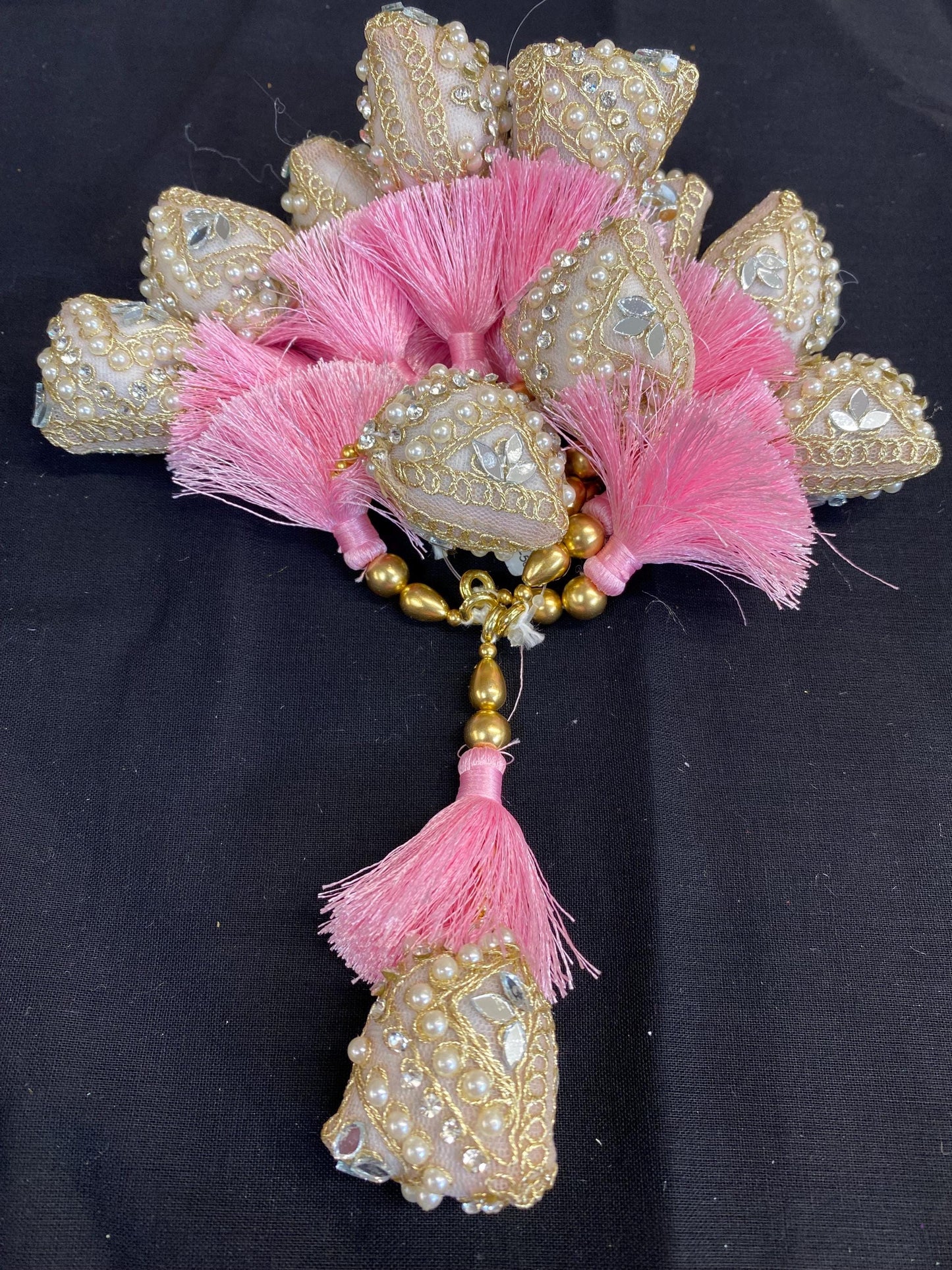 Fashion Handmade Latkan, Stylish Heavy Long for Lehenga, Chunni Border, Hanging Latkan for Lehenga, Handmade Pillow Shaped latkan