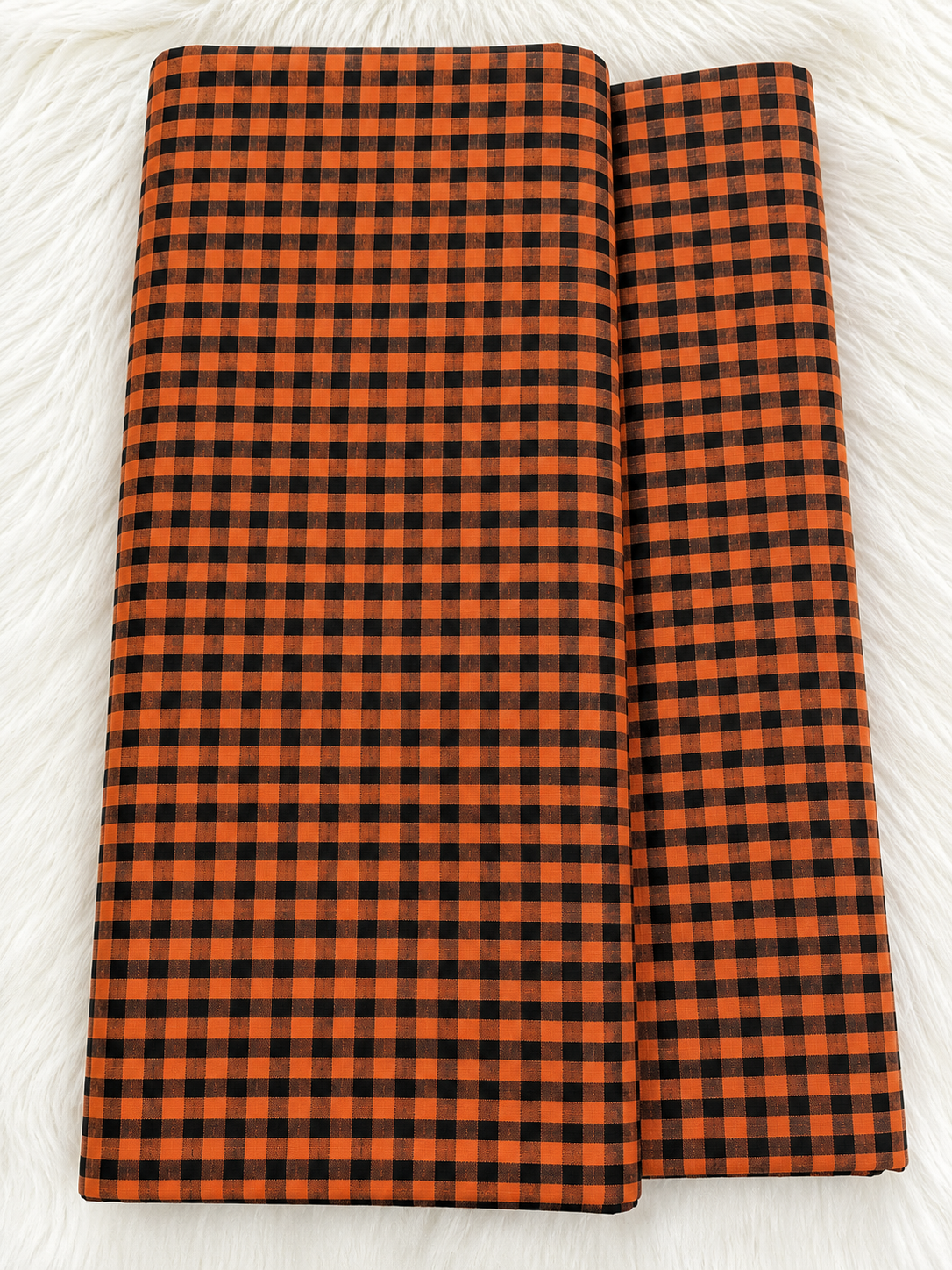 Check Parna- Orange & Black Check Turban