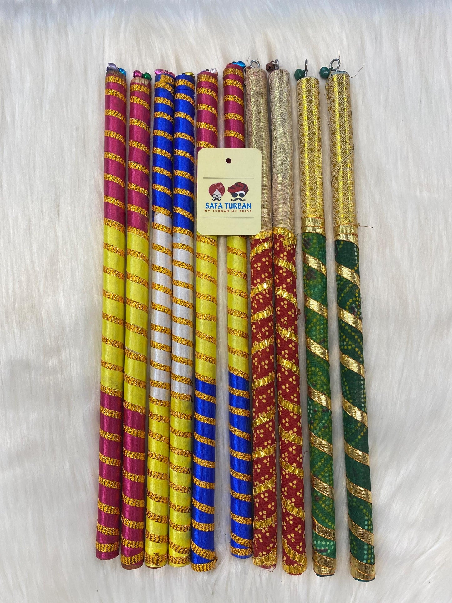 Multicolor Wooden Multicolor Dandiya Garba Sticks II Multidesign Dance Garba Sticks || dandia