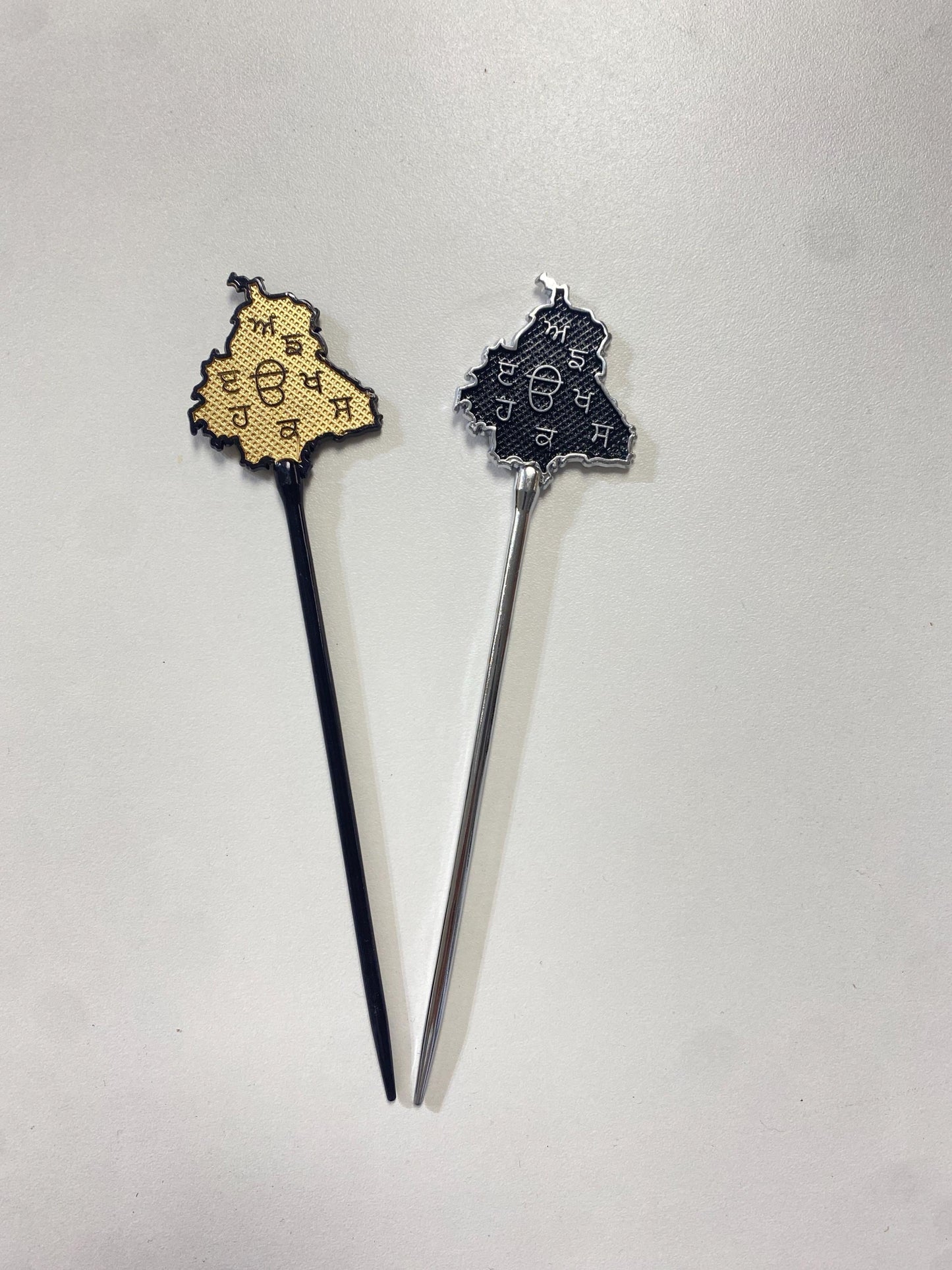 Punjab style/ Gurmukhi Sikh Baaj/Salai and Pagg Pin for Turban/Patka/Dumala