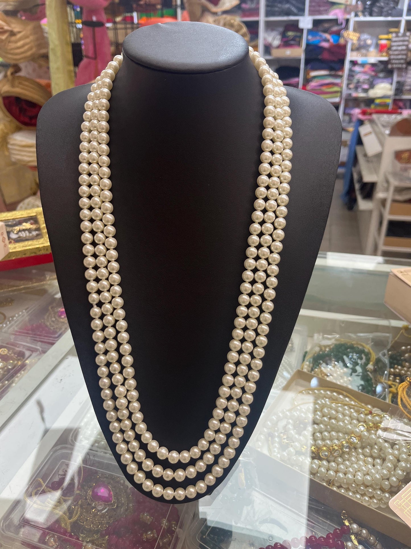 Indian Wedding- Green Pearl Necklace for Men/Groom for Wedding