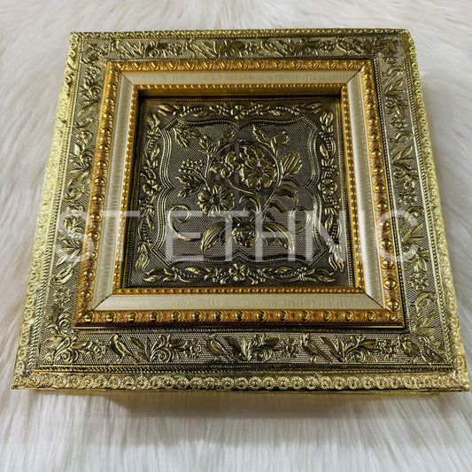 Decorative  Heavy Wooden  Handicraft Empty Dry Fruit Gift Box/Gifting Box/Wedding Box/Six sectional Box