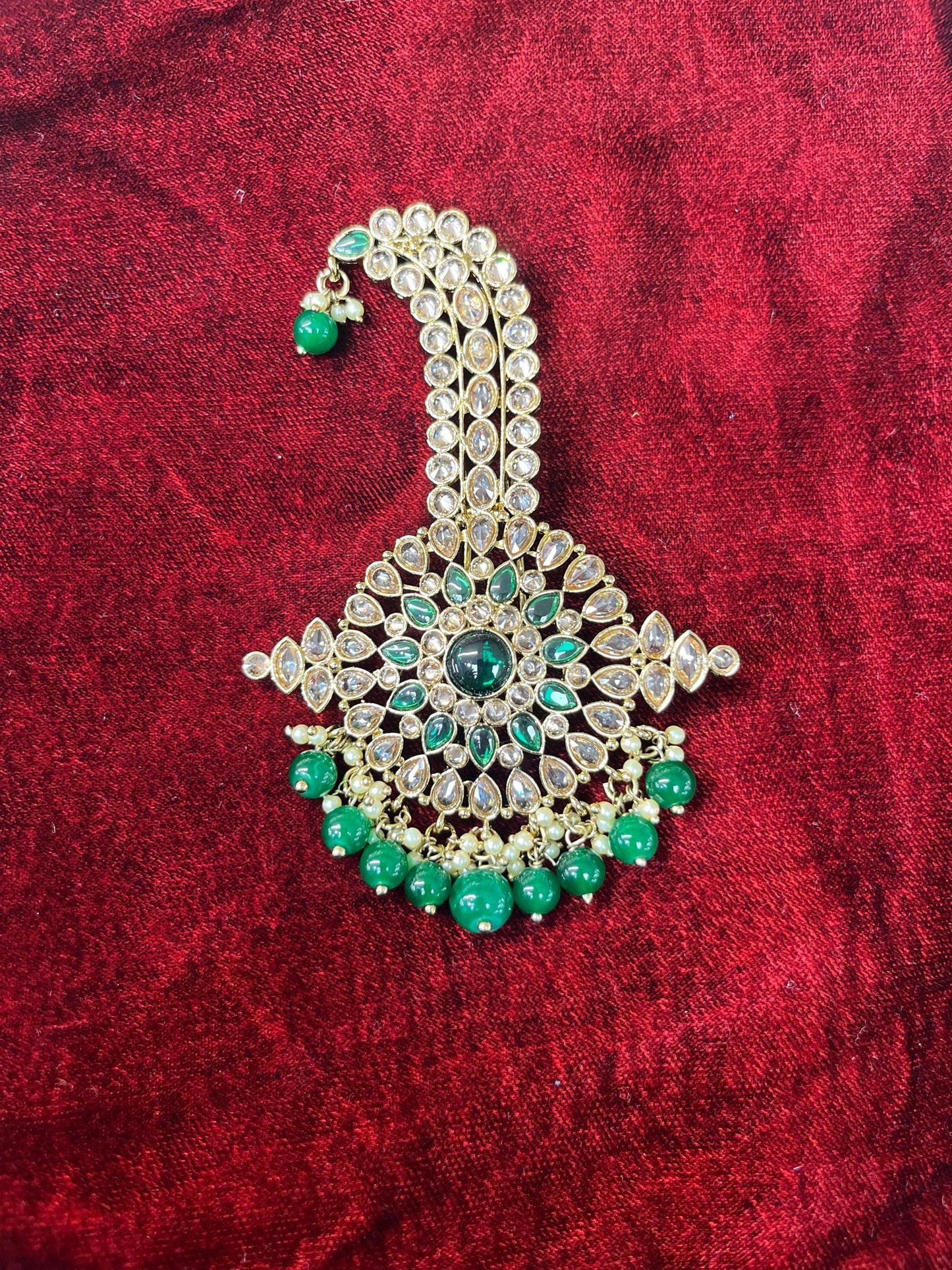 Indian Groom Wedding Accessories- Kundan  stone Kalangi/Kalgi for Men's Safa/Groom Pagdi