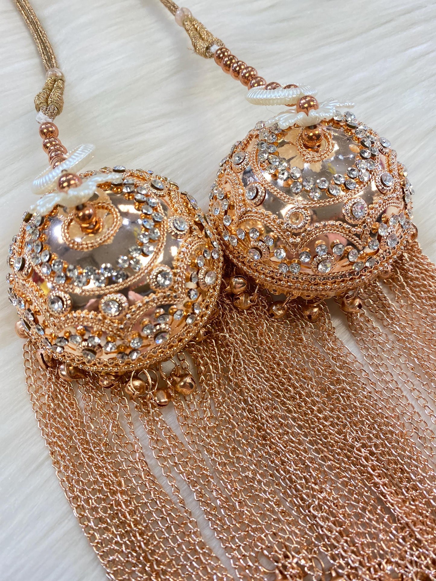 Beautiful Bridal Kaleera Traditional Antique rose gold Kaliras for Bride & Women Hand Hanging Kalera(sold as pair)