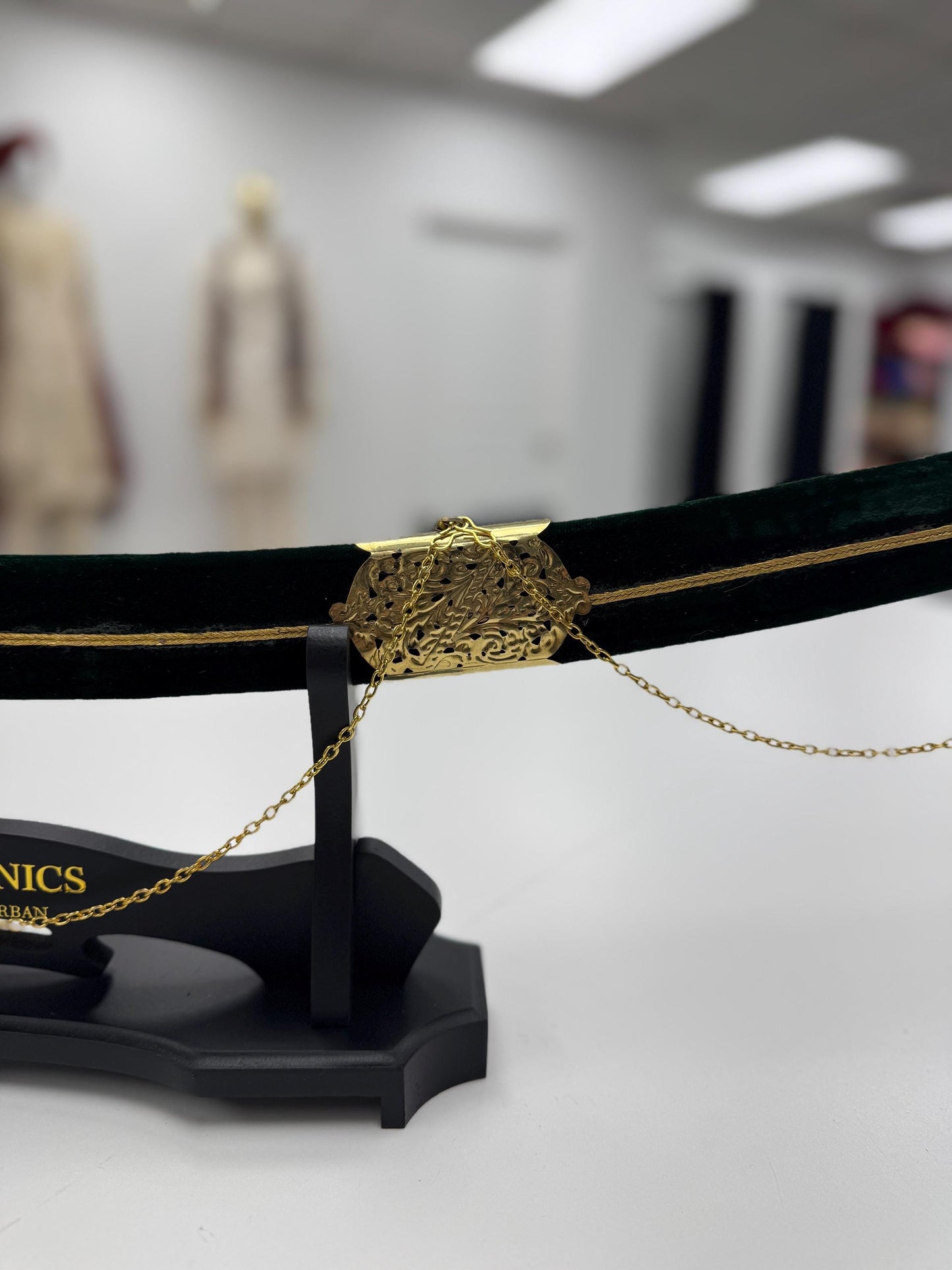 Indian Wedding Decorative Sword/Kirpan- Green colour with golden work handle/For wedding purpose/Decorated Sikh Wedding Kirpan