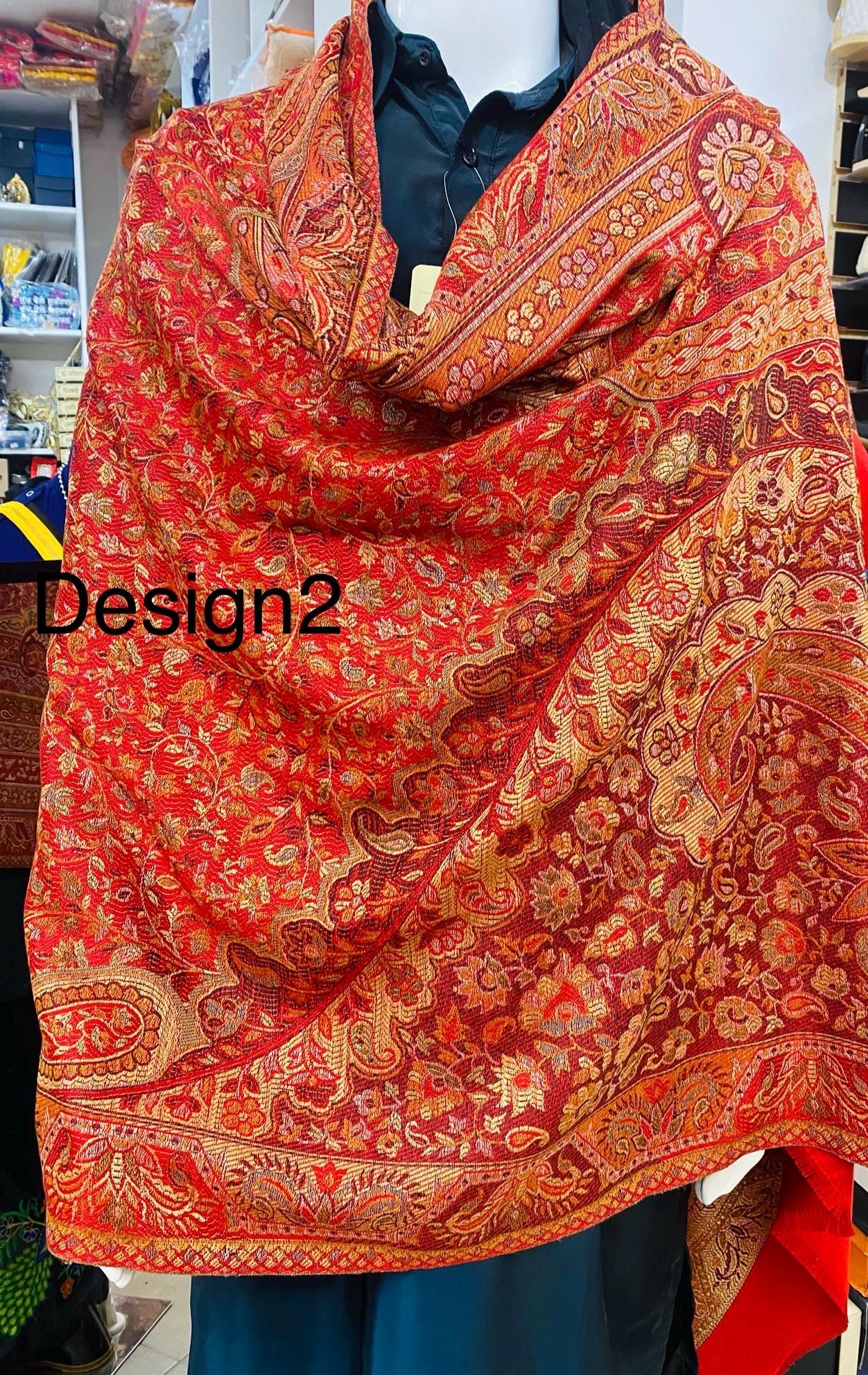 Unisex Pashmina Shawl/ Pashmina Stole Dupatta, Multicolour woolen Shawl