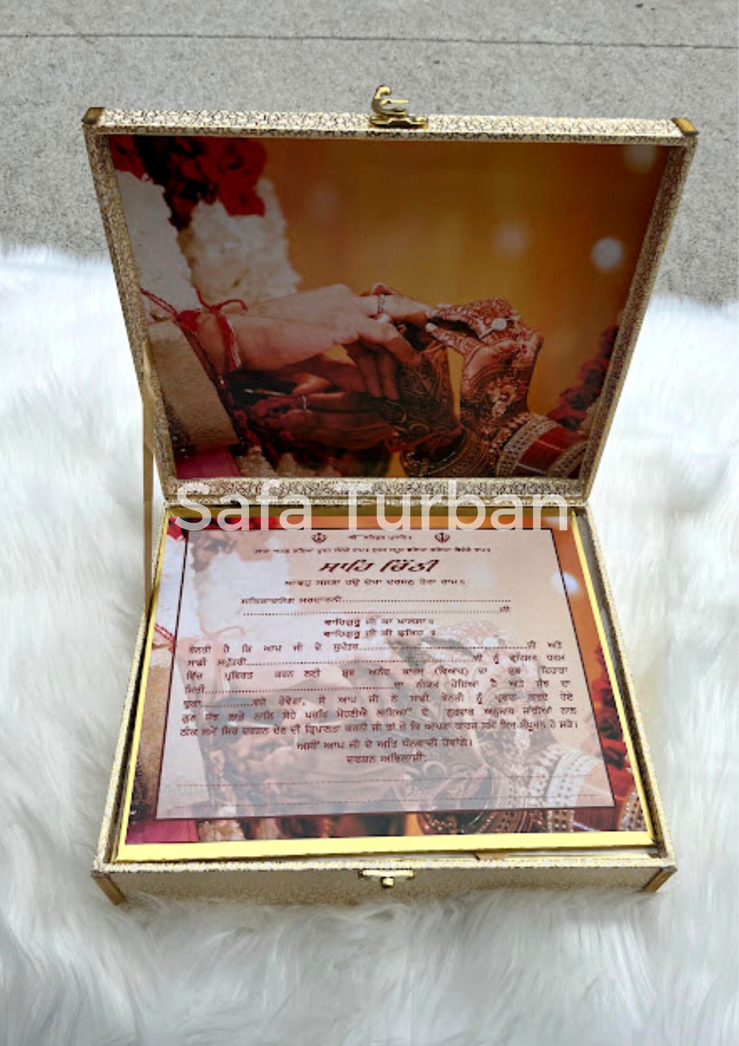 Wedding Invitation- Designer Musical Lagan Patrika/Peeli Chitthi/Sahi Chitthi for Marriage Invitation and Sagan in Punjabi (Set of 1)