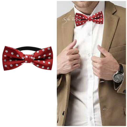 Mens Polyester Bowtie/ Fashion Neck Wear Bow Tie/ Polka dot bow tie/ Adjustable bow tie