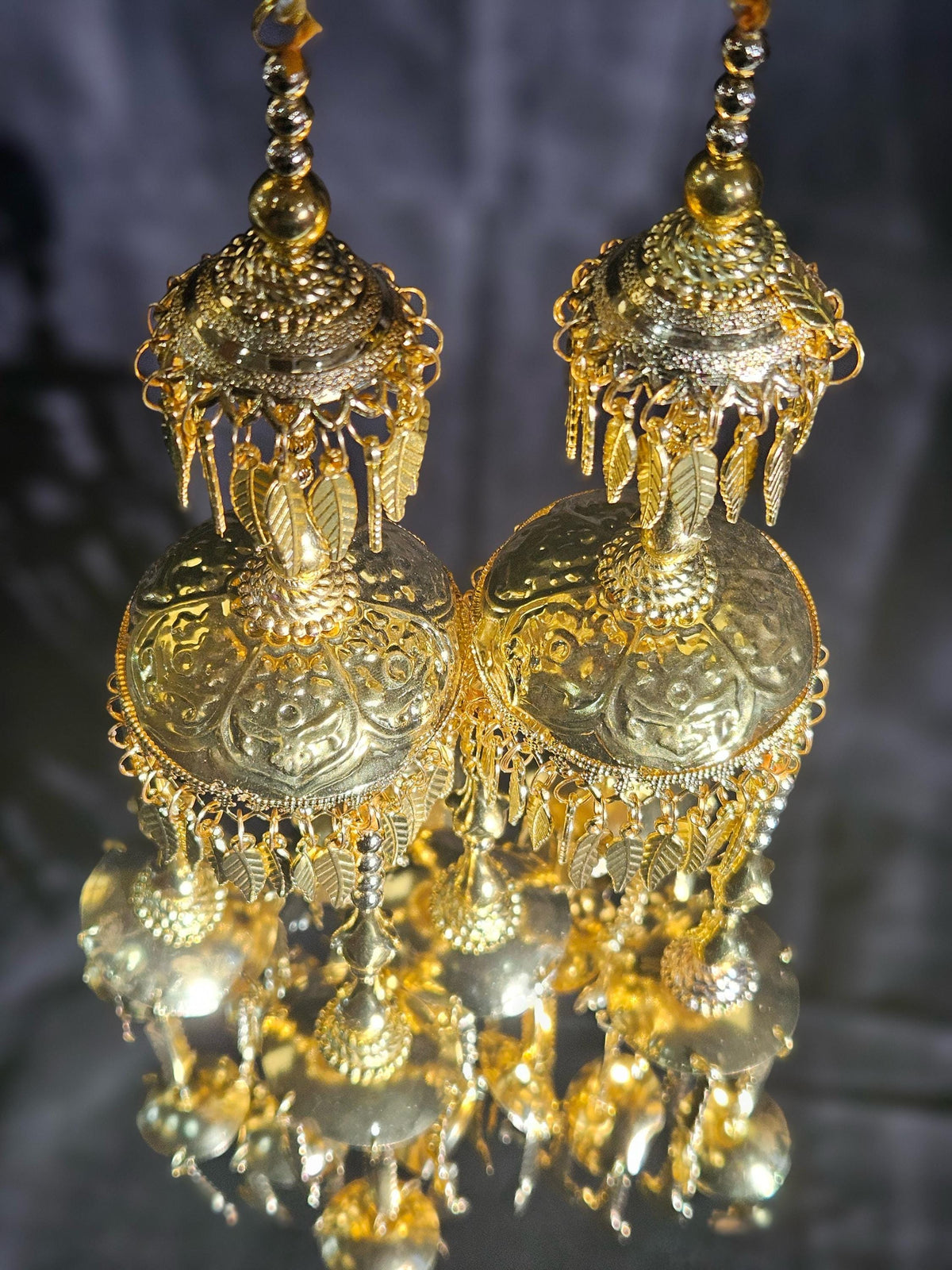 Beautiful Bridal Kaleera Traditional Embossed big size Kaliras for Bride & Women Hand Hanging Kalera(sold as pair)
