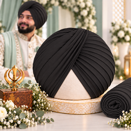 Sikh Turban- Deep Chocolate Brown (Full Voile and Rubia(Medium)/Half and Half Voile)