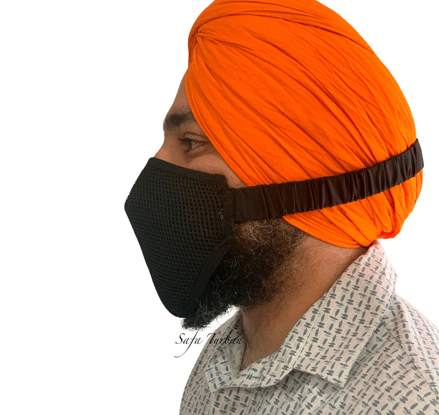 Sikh Turban Mask/ Mask for Turban/Mask for Beard/Turban Mask with velcro