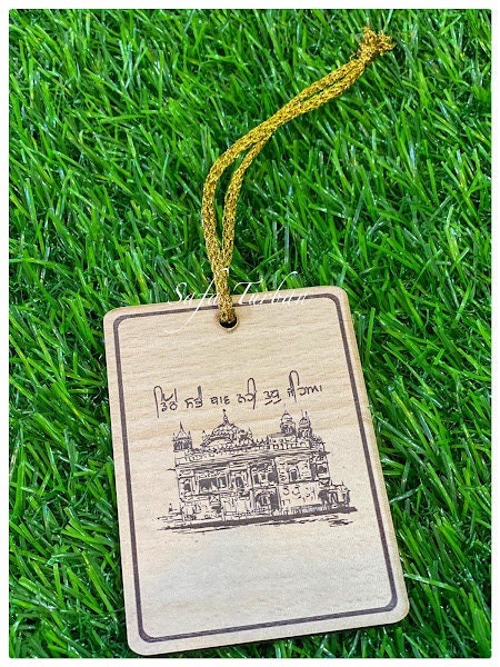 Car Hanging- Punjabi Sikh Ritual Car Hanging Accessories - Wooden Hanging Sikh Idol