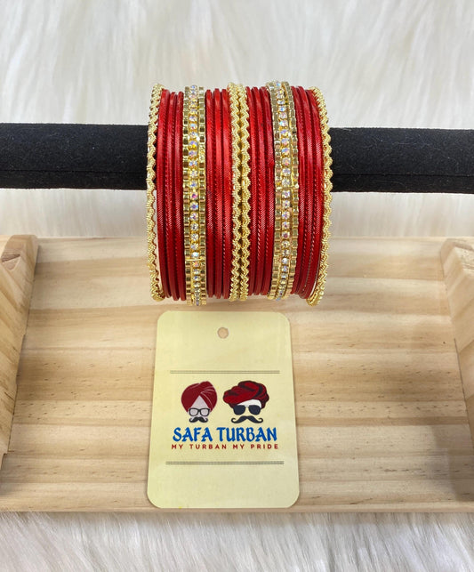 Bangles- Bangles/Wedding bangles/Metal bangles/Kada bangles/Red and Golden Bangles