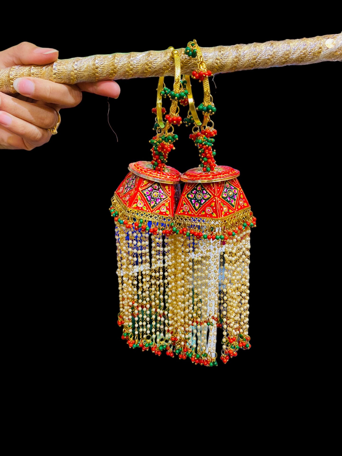 Beautiful Bridal Kaleera Traditional Big Size Kaliras for Bride & Women Hand Hanging Kalera(sold as pair)