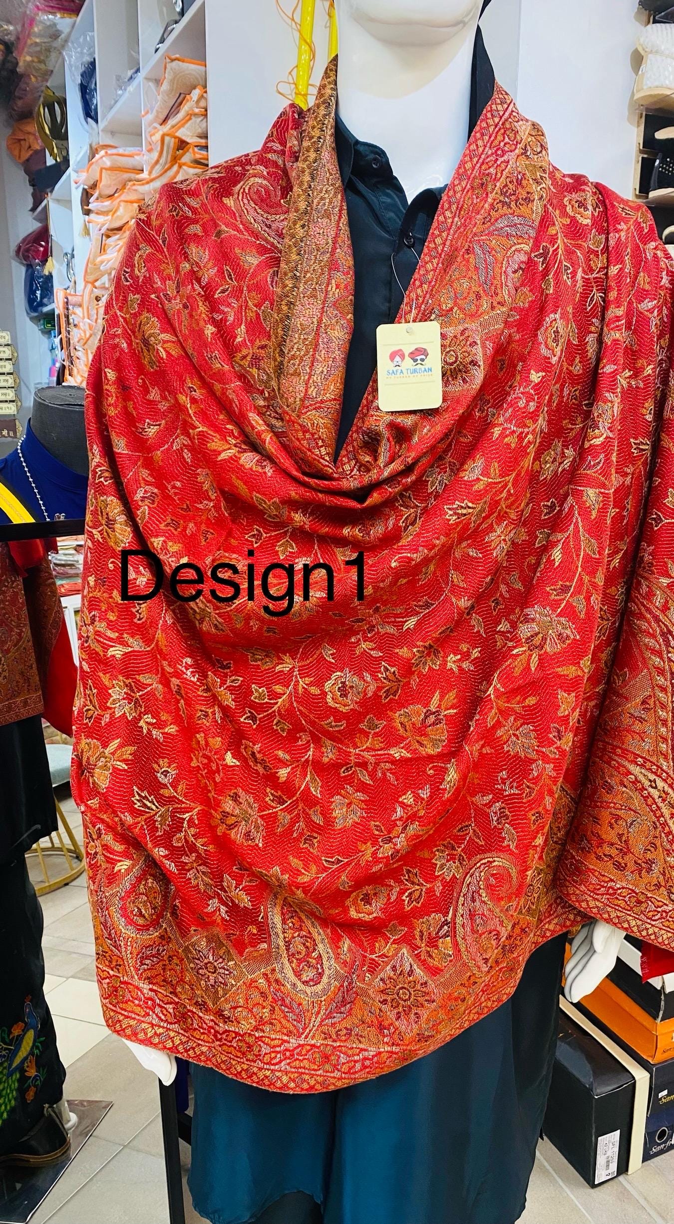 Unisex Pashmina Shawl/ Pashmina Stole Dupatta, Multicolour woolen Shawl