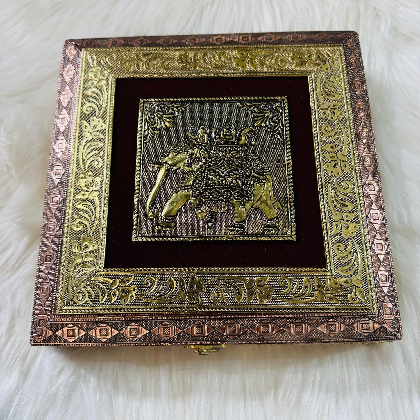 Decorative  Heavy Wooden  Handicraft Empty Dry Fruit Gift Box/Gifting Box/Wedding Box/four section