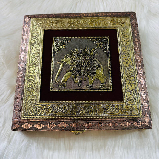 Decorative  Heavy Wooden  Handicraft Empty Dry Fruit Gift Box/Gifting Box/Wedding Box/four section