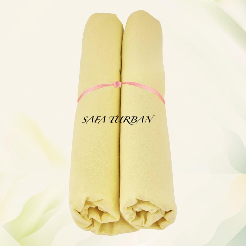 Sikh Turban- Summer Yellow (Full Voile and Rubia(Medium)/Half and Half Voile)