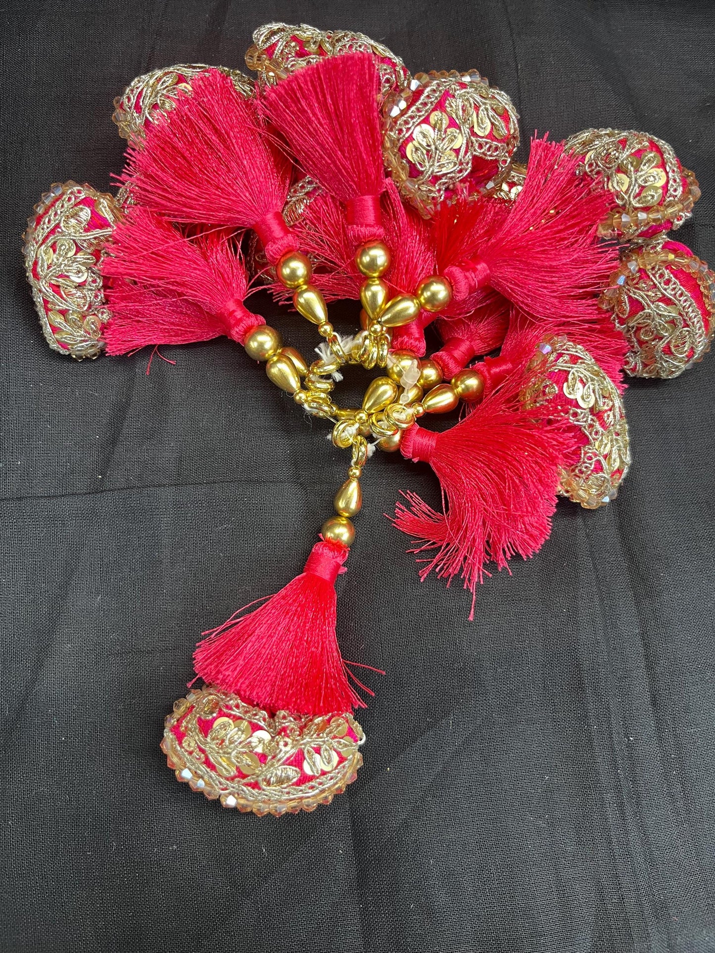 Fashion Handmade Latkan, Stylish Heavy Long for Lehenga, Chunni Border, Hanging Latkan for Lehenga, Handmade Pillow Shaped latkan