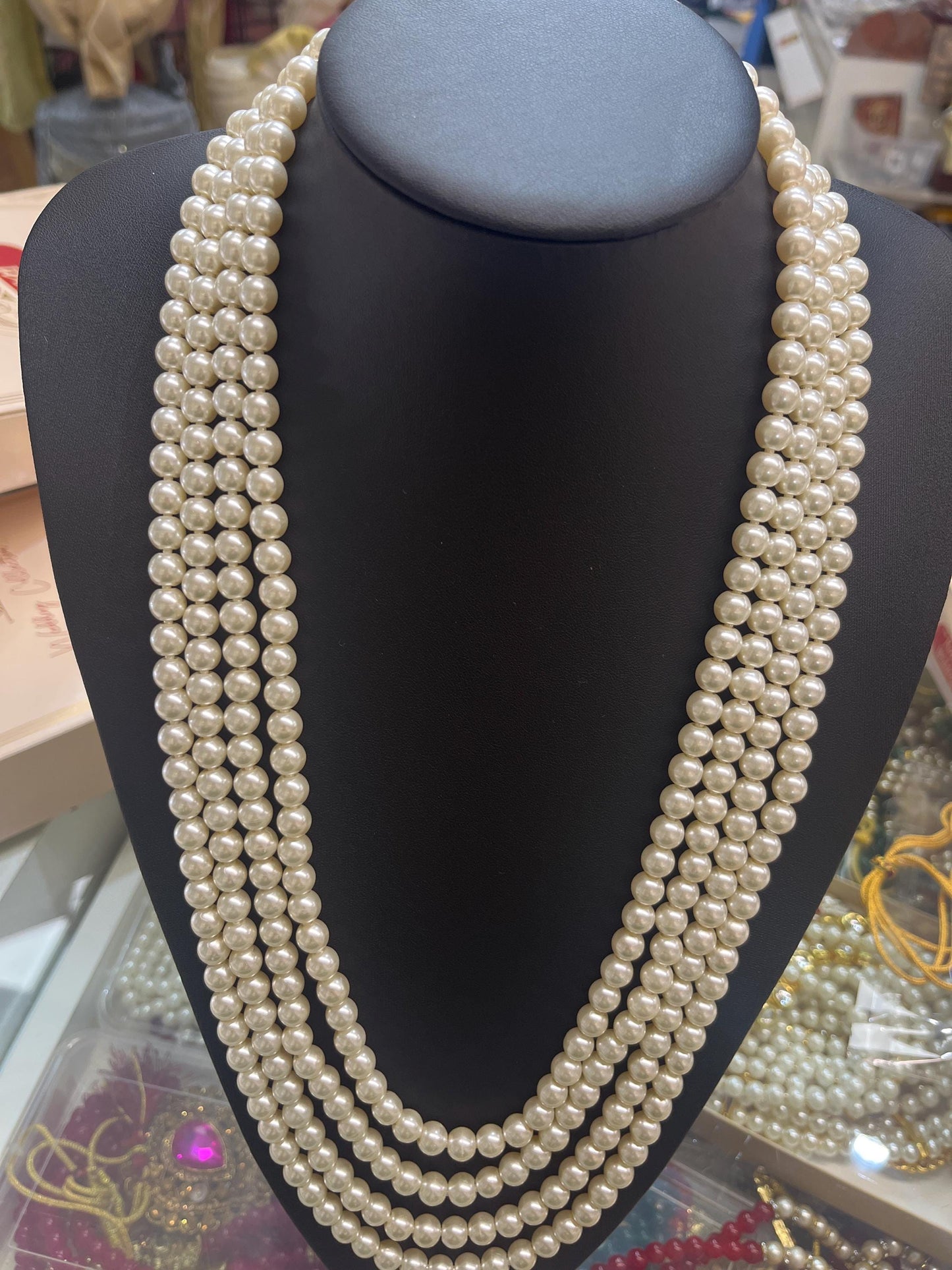 Indian Wedding- Green Pearl Necklace for Men/Groom for Wedding