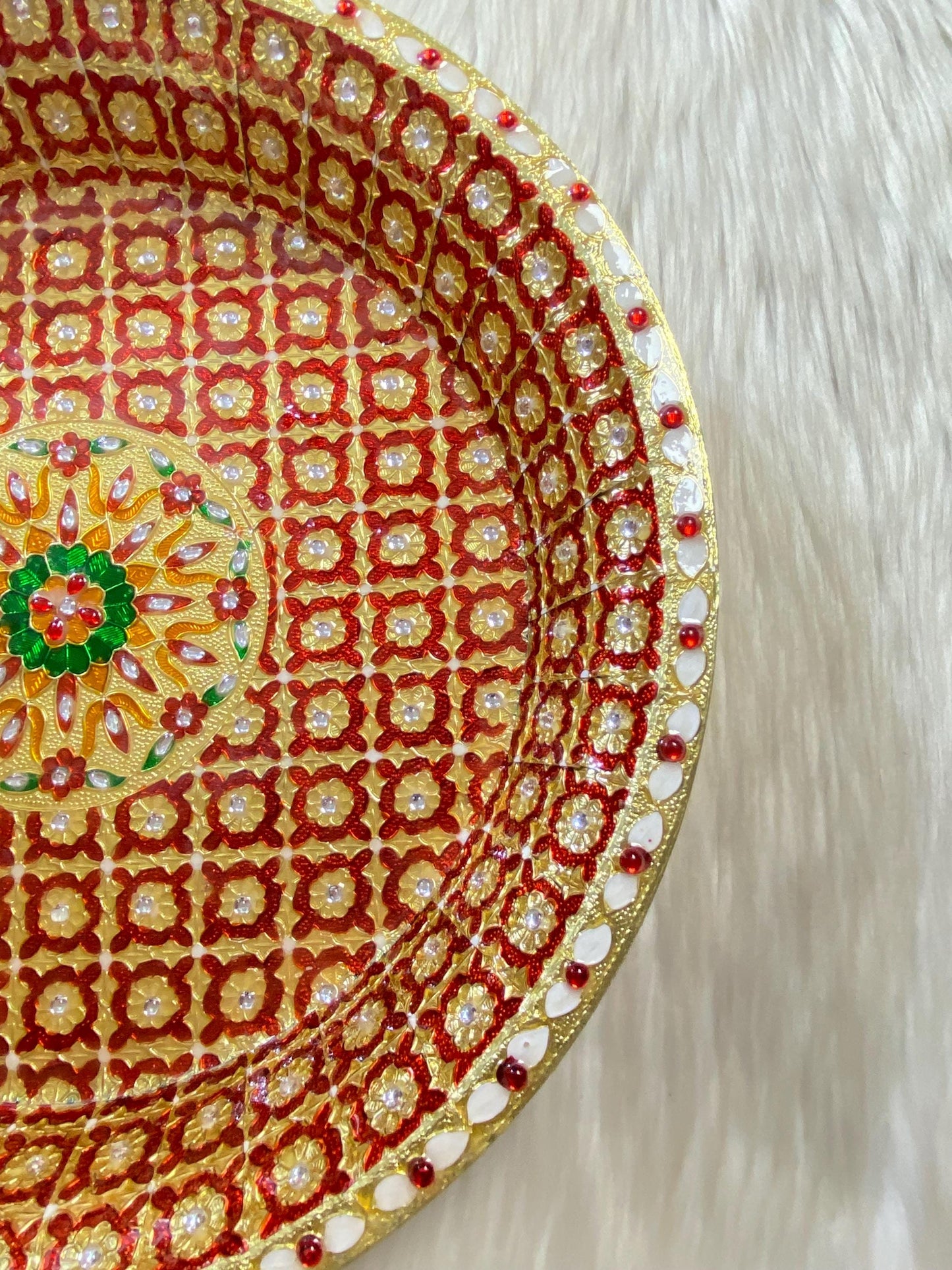 Decorative Meenakari Plate/Thalli/ Thaal for wedding,Shagun etc.